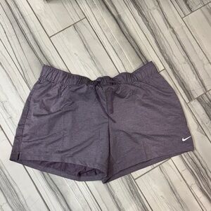 Nike Women's Heathered Purple Athletic Shorts